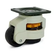 MESO Rueda giratoria elevadora de nylon negro con placa superior - 50mm - 250kg