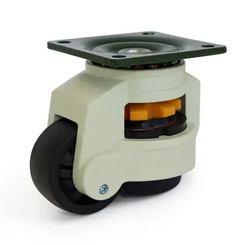 MESO Rueda giratoria elevadora de nylon negro con placa superior - 62mm - 500kg