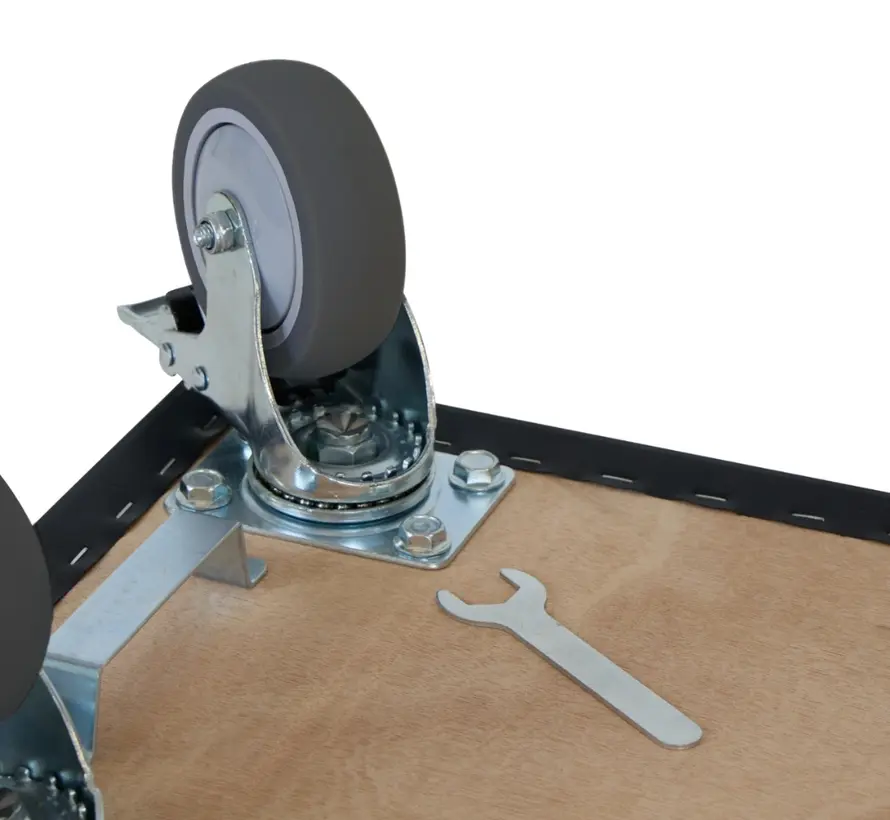 Rodillo para muebles 2 x frenado - rueda TPR - 580mm x 350mm - 350kg