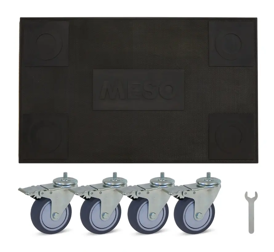 Rodillo para muebles 4 x frenado - rueda TPR - 580mm x 350mm - 350kg