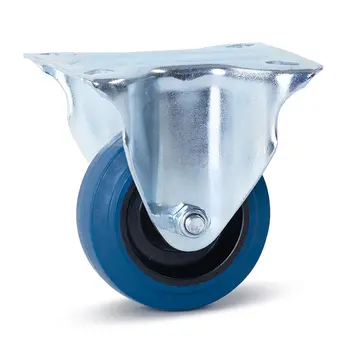 MESO Rueda fija de goma elástica azul - 80 mm - 100 kg - En proceso de retirada - En proceso de retirada