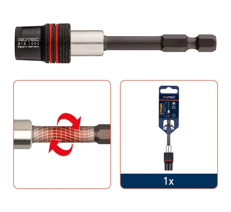 IMPACT - Punta per vite - SW 4 - L=50 - E6.3 - BASIC (5 pezzi)