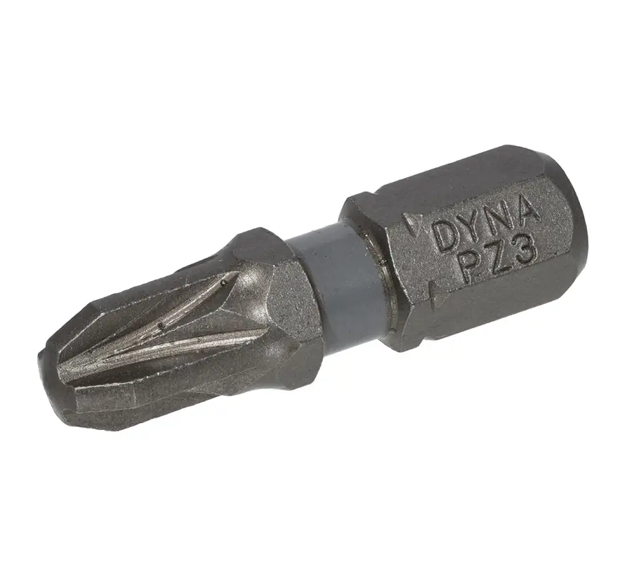 Dynaplus - Punta per vite 25MM - PZ-3 Grigio (10 pezzi)