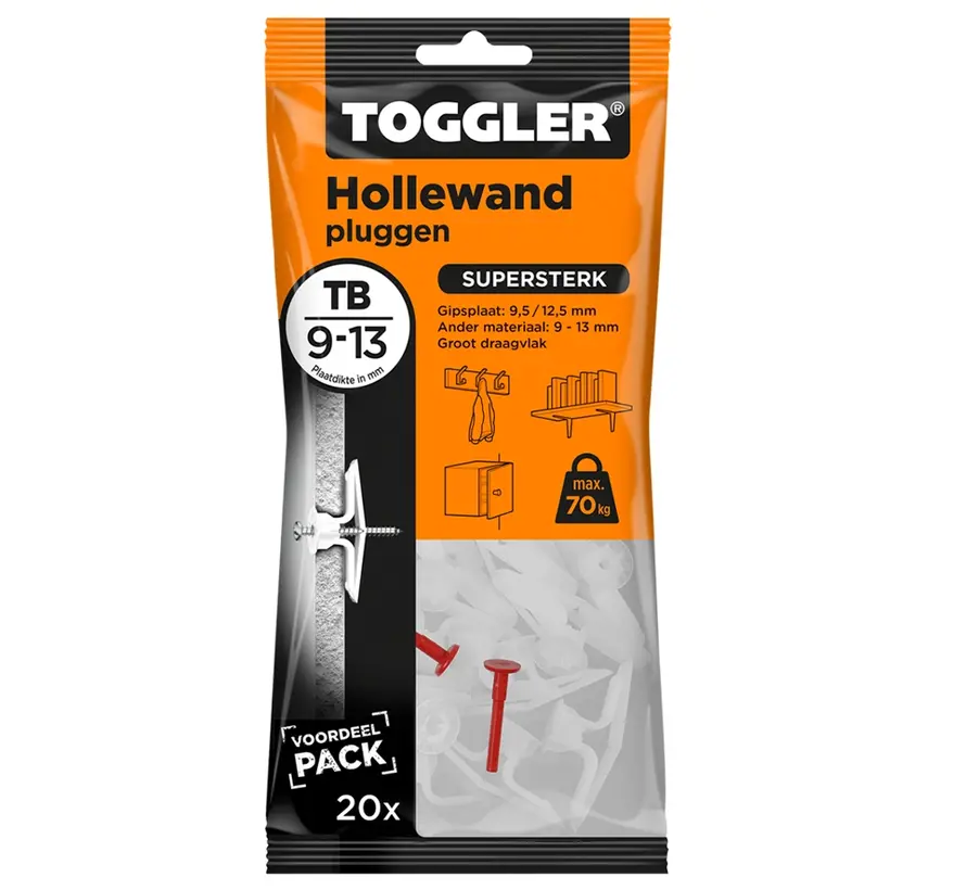 Toggler - Tassello a parete cavo - TB (20 pezzi)