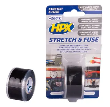HPX Nastro autovulcanizzante Stretch & Fuse - Nero - 25 mm x 3 m