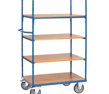 Carrello a ripiani Fetra, superficie di carico 1.000 x 600 mm - 90 kg per ripiano