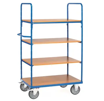 Carrello a ripiani Fetra, superficie di carico 1.000 x 600 mm - 90 kg per ripiano