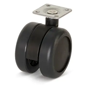 Ruota per mobili Premium, 60 mm, in PU con piastra superiore 36,5x36,5 mm