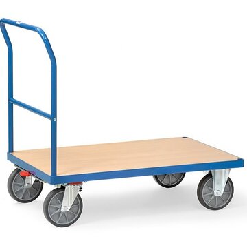 Carrello con manubrio Fetra, piano di carico 850 x 500 mm - 500 kg