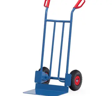 Fetra Carrello a mano con ruote pneumatiche 260 x 85 mm - 250 kg - Pala larga