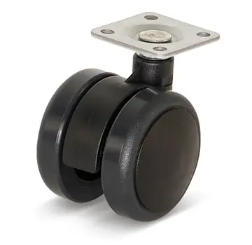 Ruota per mobili Premium, 50 mm, in PU con piastra superiore 36,5x36,5 mm