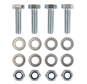 MESO Kit di montaggio M8 - 4x bullone esagonale - 4x dado - 8x rondella