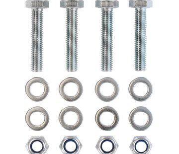 MESO Kit di montaggio M6 - 4x Bullone esagonale - 4x Dado - 8x Rondella