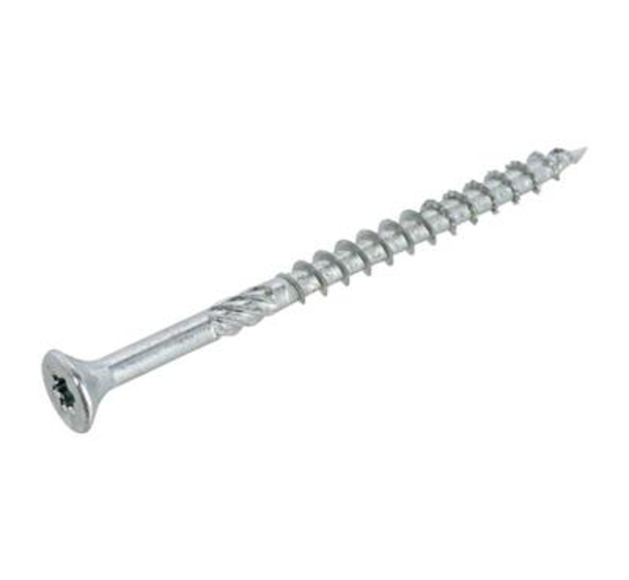 Dynaplus - Viti Uni - Torx 25 testa piatta - 4,5 x 35 mm - Zincato - Filettatura parziale (200 pezzi)