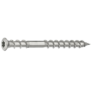 Heco Topix-Plus - Viti per decking A2 in acciaio inox - Testa svasata a lente Pozidrive - 5 x50 mm - Filettatura parziale (200 pezzi)