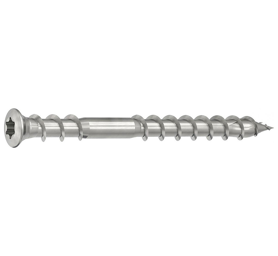 Heco Topix-Plus - Viti per decking A2 in acciaio inox - Testa svasata a lente Pozidrive - 5 x50 mm - Filettatura parziale (200 pezzi)