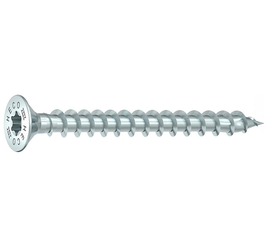 Viti Heco Topix-Plus - Testa svasata Hecodrive - 4,5x 50mm - Viti per pannelli da pavimento (200 pezzi)