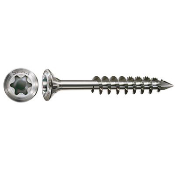Spax - Viti per frontoni e recinzioni - Testa Torx 20 Lens - Filettatura parziale 4,5 x 40 mm - Acciaio inox (200 pezzi)