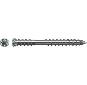 Spax-D - Viti per decking - Testa cilindrica Torx 25 - 5 x 50 mm - Filettatura parziale - Acciaio inox (200 pezzi)