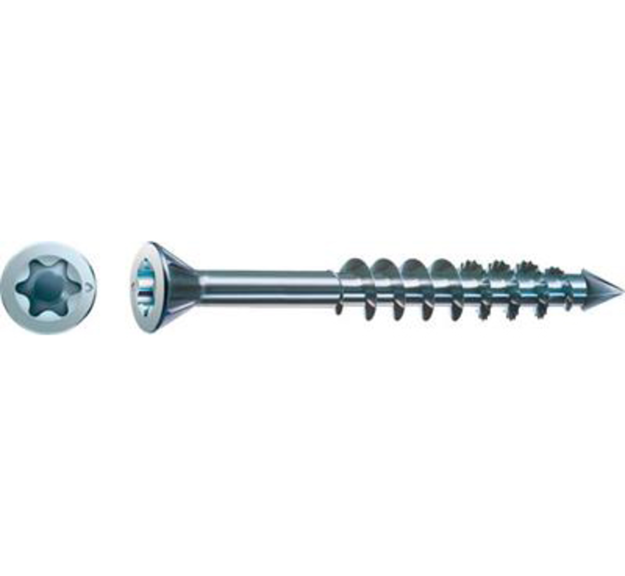 Spax-M - Viti MDF - Torx 15 a testa piatta - 3,5 x 40 mm - Filettatura parziale - WIROX (200 pezzi)