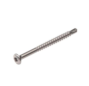 Topdrill - Viti per lamelle con testa a lente Torx 10 - 3,2x50 mm - Filettatura parziale - Acciaio inox-410 (200 pezzi)