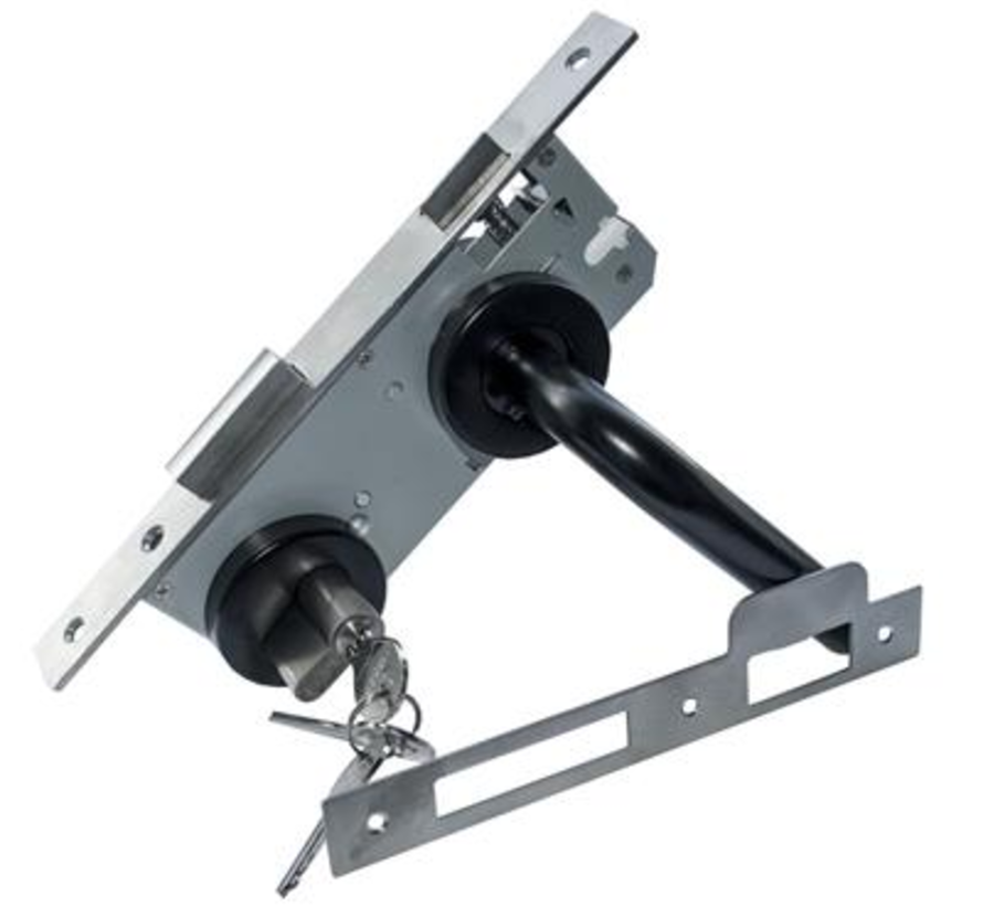 Eurofix - Set di serrature per porte - Rosetta rotonda - Dimensioni porta 45 mm - PC 85 mm - Nero