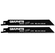 GRAPHITE Graphite - Lame per seghe alternative - 6 TPI - 150x19x1,25mm (2 pezzi)