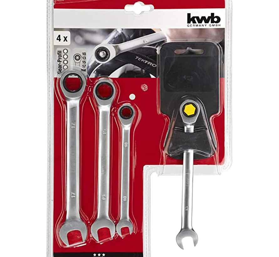 Kwb - Set di cricchetti a spinta e ad anello - CV 10-17mm