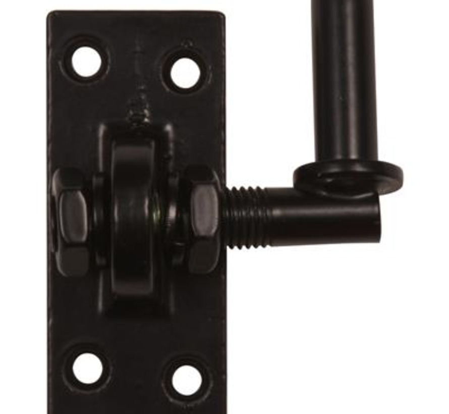 Piastra regolabile con pollice - 16 mm - Nero