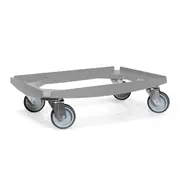 MESO MESO - Carrello di trasporto - Piattaforma a rulli ABS - Grigio - Piano di carico 600 x 400mm - 4 ruote girevoli in TPR - 100mm - 250kg