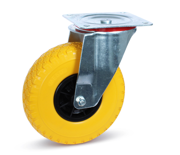 MESO Ruota girevole Pneumatico anti-perdita - Piastra grande - Cerchio in plastica - 260mm - 75kg