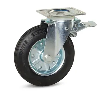 MESO Contenitore per rifiuti con ruote piroettanti frenate con piastra superiore - 200mm - 240kg