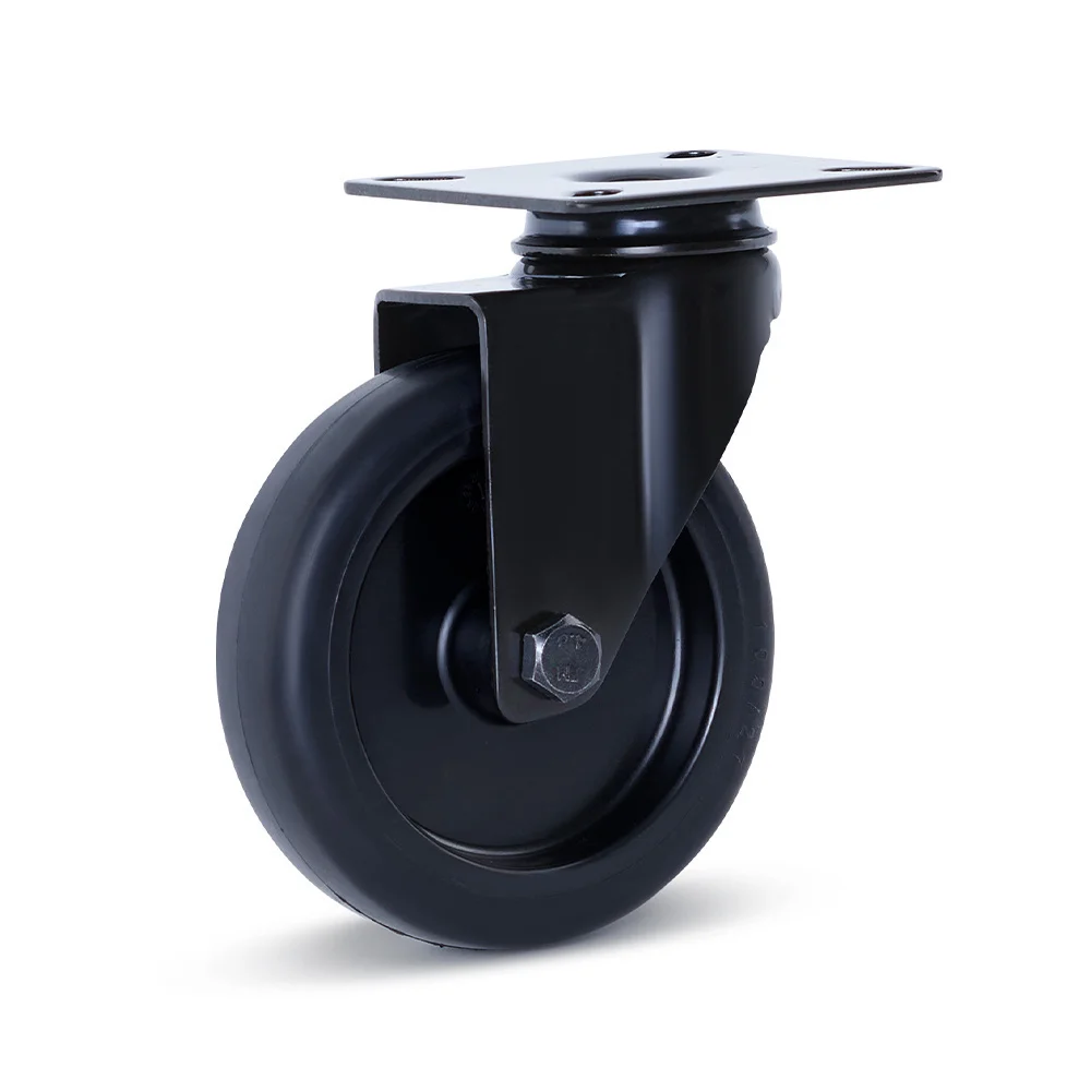 4 Ruote Per Carrelli Virsus Arancioni Con Freni - 100mm, Portata 400kg, Per Mobili E Carrelli - Foto 2