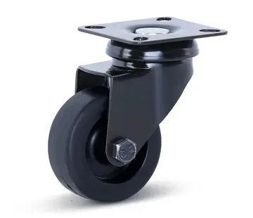 MESO Ruota girevole per mobili nera con piastra superiore - 50mm - 40kg