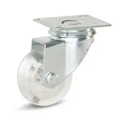 MESO Ruota per mobili trasparente con piastra superiore - 50mm - 50kg
