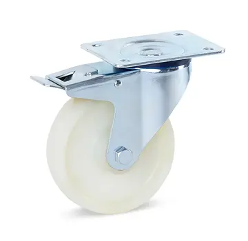 MESO Ruota girevole in nylon frenata con piastra superiore - 150mm - 350kg