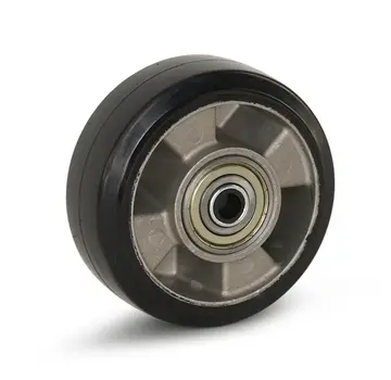 MESO Ruota in gomma elastica nera - 125mm - 300kg