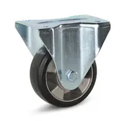 MESO Rotelle fisse in gomma elastica nera - 125mm - 300kg