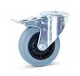 Grigio ruote girevole di Gomma con freno 100 mm - 75 kg  - Senza aloni