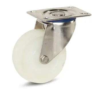 MESO Ruota girevole in nylon in acciaio inox con piastra superiore - 100mm - 180kg