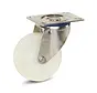 Ruota girevole in nylon in acciaio inox con piastra superiore - 100mm - 180kg