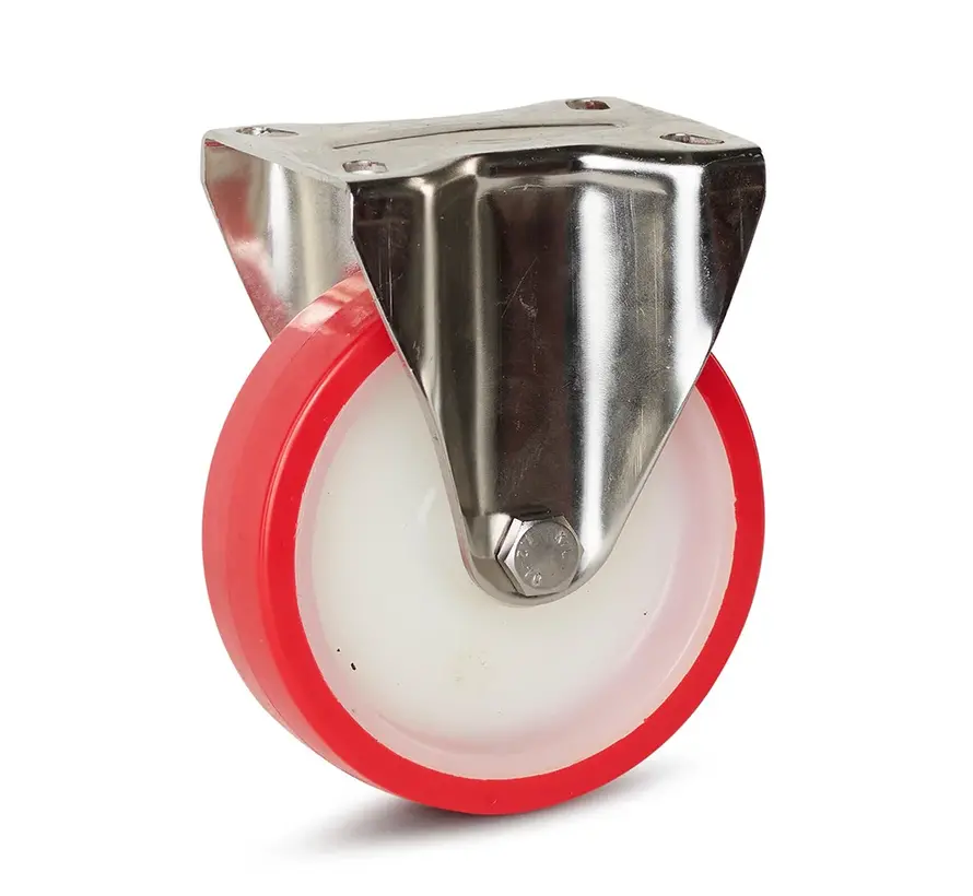Ruota fissa in acciaio inox PU - 125mm - 220kg