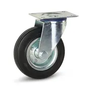 MESO Ruota girevole in gomma inodore con piastra superiore - 125mm - 100kg