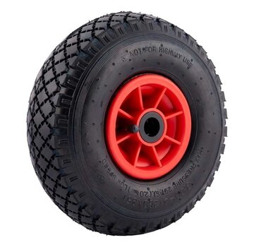 MESO Ruota per carrello a mano / Ruota per carrello a mano 3.00-4  - Pneumatico Rosso/Nero