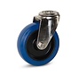 INOX Ruote girevole di Gomma Elastica Blu 125 mm - 120 kg