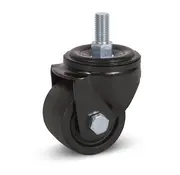 MESO Ruota girevole in nylon nero per impieghi gravosi con filettatura - 65mm - 500kg