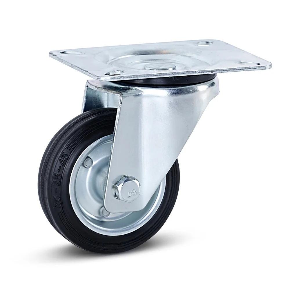 Ruote Fisse MroMax Con Piastra In PP 25 Mm - 4 Pezzi, Capacità 10kg Cad., Fori 4mm, Per Mobili Piccoli E Attrezzature - 3