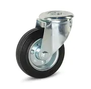MESO Ruota girevole in gomma inodore con foro centrale 100mm - 100kg