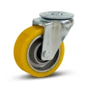 MESO Ruota girevole in PU per impieghi gravosi con foro per bulloni - 100 mm - 332 kg