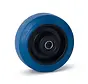 Ruota in gomma elastica blu - 80mm - 150kg